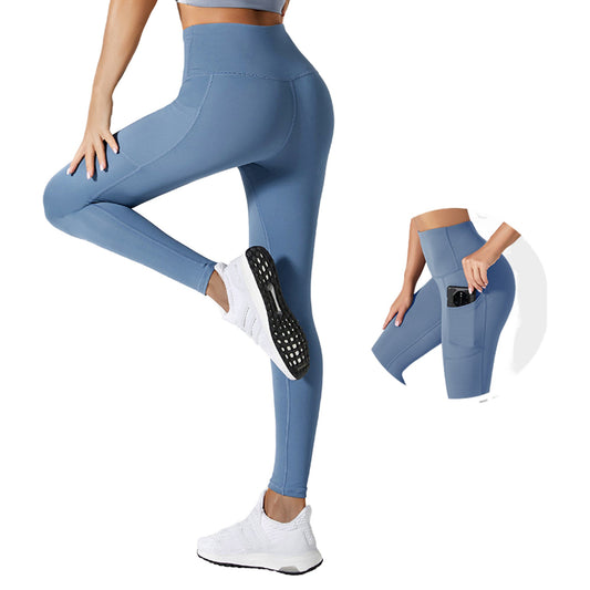 Yüksek Bel Spor/Yoga Taytı – Yan Cepli, Scrunch Push Up