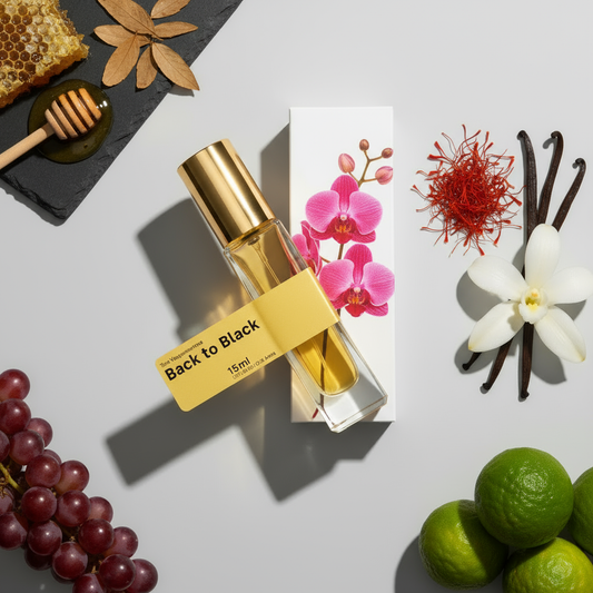 Back to Black Flat Lay with Ingredients