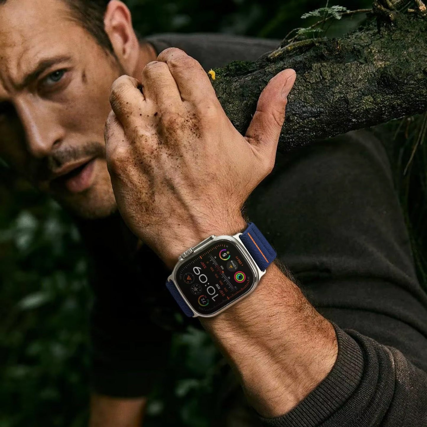 Apple Watch (38/40/41/42/44/45 mm) & Watch Ultra (49 mm) Uyumlu Dokuma Kumaş Kordon