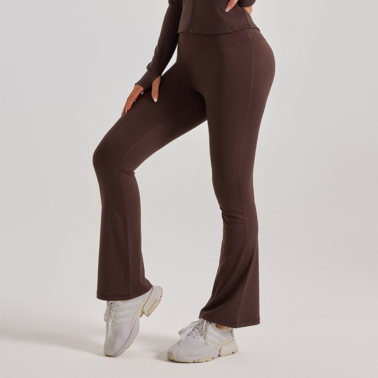 İspanyol Paça Yüksek Bel Kadın Günlük Tayt