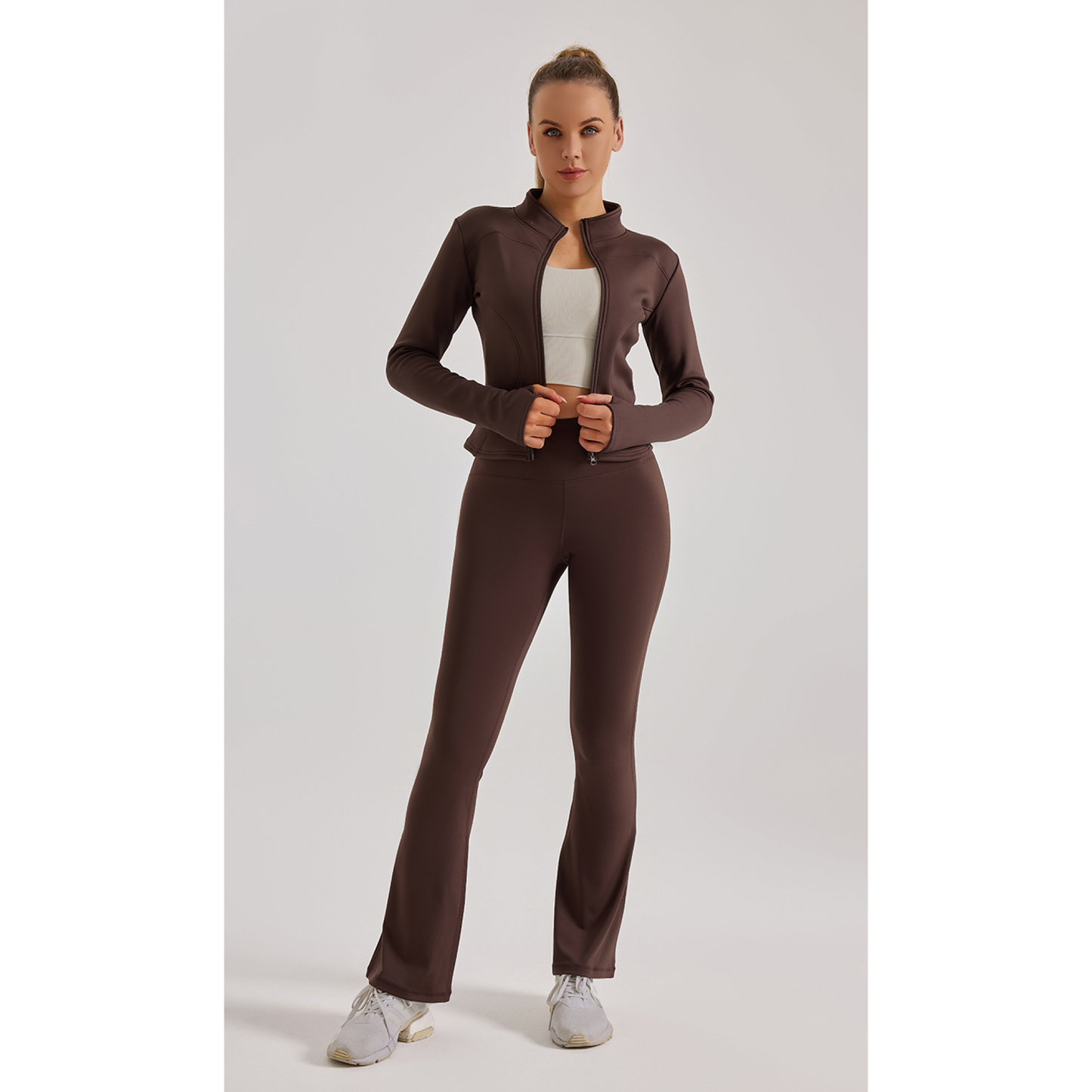 İspanyol Paça Yüksek Bel Kadın Günlük Tayt