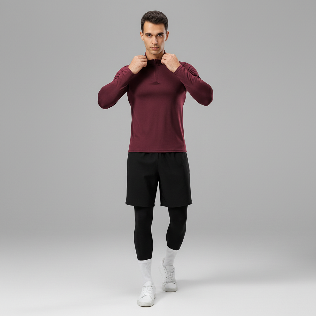 Bordo - Dinamik Yaka Pozu